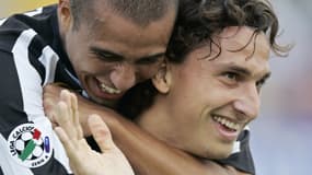David Trezeguet et Zlatan Ibrahimovic en 2005.