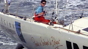 la navigatrice Isabelle Autissier, ici en 1999 au large de la Nouvelle-Zélande.