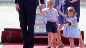 Le Prince Georges de Cambridge et sa soeur la Princesse Charlotte de Cambridge, le 19 juillet 2017