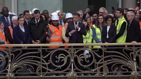 "Vous pouvez être fiers": Emmanuel Macron félicite les ouvriers qui ont travaillé sur le chantier du Grand Palais