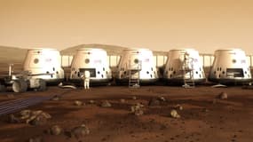 Vue des installations de la mission Mars One.