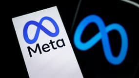 Le logo de Meta sur un smartphone à Chongqing, en Chine, le 31 octobre 2025. (Photo d'illustration)