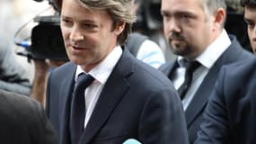 François Baroin le 10 juin 2014 devant le QG de l'UMP, à Paris.