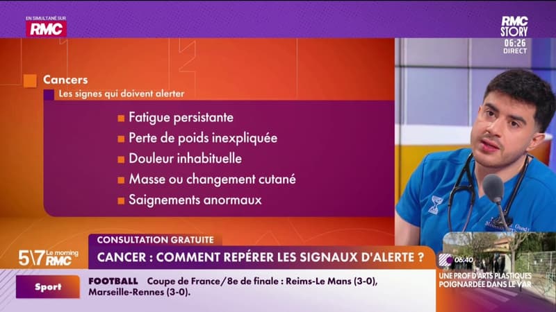 Consultation gratuite - Cancer : comment repérer les signaux d'alerte ?