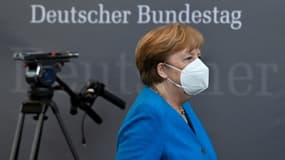 La chancelière allemande Angela Merkel, à Berlin le 23 avril 2021