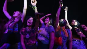 Le public pendant la performance de Coldplay au concert Global Citizen à New York le 25 septembre 2021