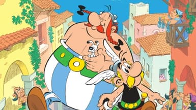Cette photo diffusée le 15 septembre 2025 par la maison d'édition française Hachette Livre montre la couverture du 41e album de la série de bandes dessinées "Astérix le Gaulois", intitulée "Astérix en Lusitanie"