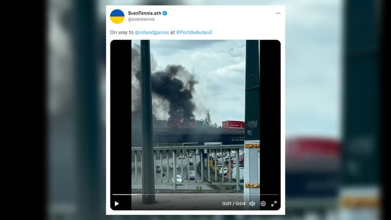 Un poids lourd a pris feu le 24 mai près de la porte d'Auteuil sur l'A13.
