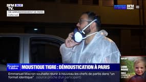 Les images de l'opération de démoustication menée cette nuit dans le 13e arrondissement de Paris