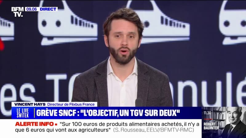 Vincent Hays (directeur de Flixbus France) sur la grève SNCF: 