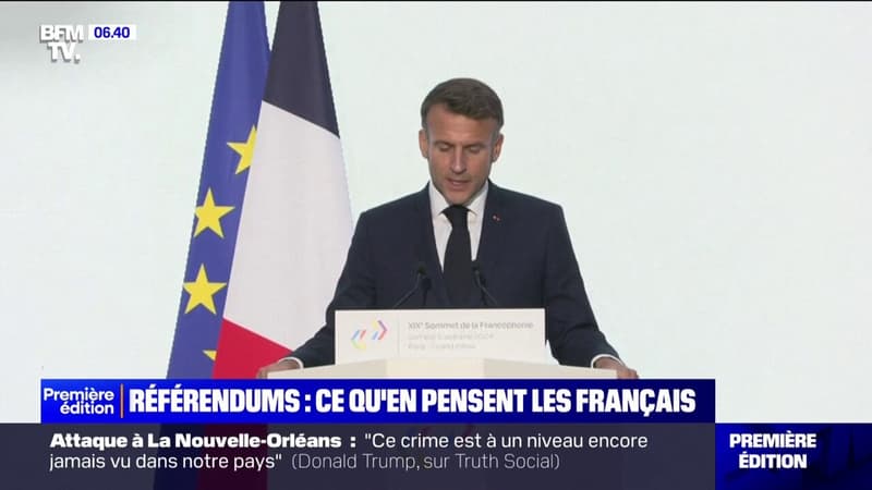 Référendums envisagés par Emmanuel Macron: ce qu'en pensent les Français