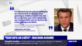 Emmanuel Macron à la presse internationale: "La tension que crée l'épidémie sur nos sociétés est un facteur de crises politiques accélérées"