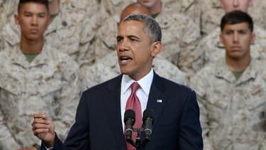 Barack Obama, mercredi, face à quelque 3.000 Marines.