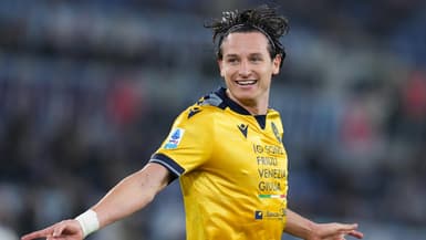 Florian Thauvin avec l'Udinese, le 10 mars 2025