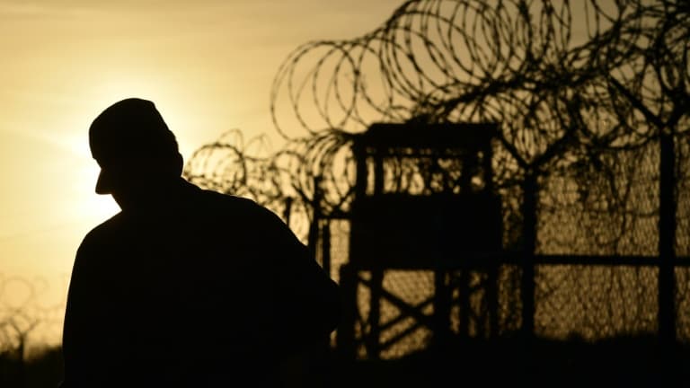 Un soldat américain à Guantanamo Bay, à Cuba.
