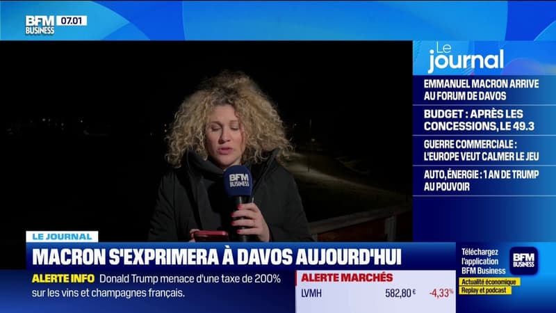 Macron s'exprimera à Davos aujourd'hui