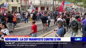 Marseille: à l'appel de la CGT, plusieurs centaines de personnes manifestent contre le RN
