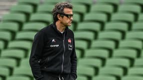 Fabien Galthié pensif en tribunes