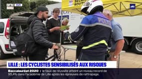 Lille: une opération pour sensibiliser les cyclistes aux risques sur la route