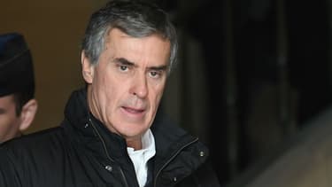 Jérôme Cahuzac le 21 février 2018 quittant le palais de justice de Paris