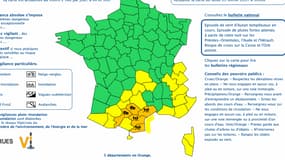 Cinq départements du sud de la France sont en vigilance orange vent violent et pluies inondations