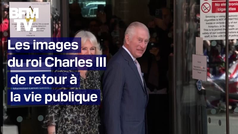 Regarder la vidéo Les images du roi Charles III et de la reine Camilla en visite dans un centre de recherche et de traitement contre le cancer