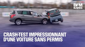  Crash-test impressionnant d'une voiture sans permis 