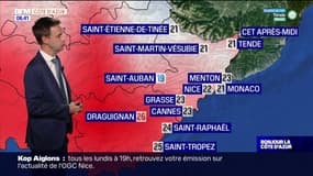 Météo Côte d’Azur: de la pluie dans les terres et des éclaircies sur la côte, jusqu'à 22°C à Nice