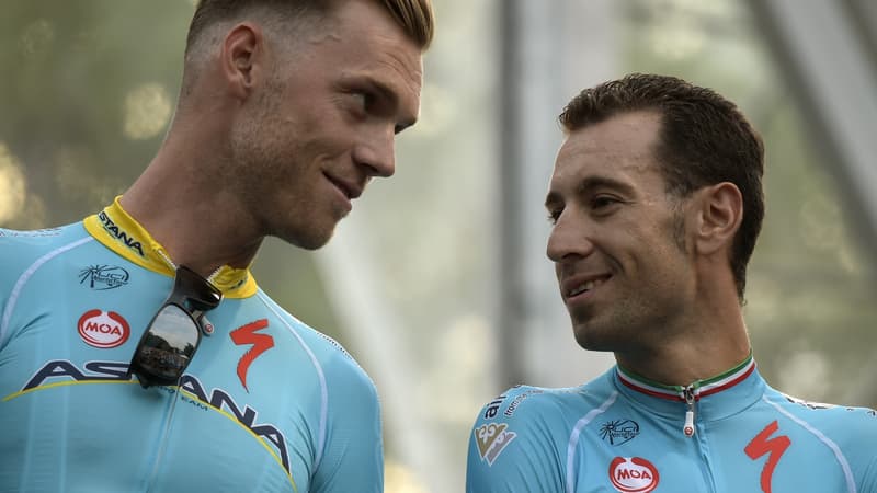 Lars Boom, à gauche, avec Vincenzo Nibali