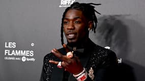 Le rappeur Gazo, lors de la première édition des Flammes, le 11 mai 2023, au théâtre du Châtelet à Paris.