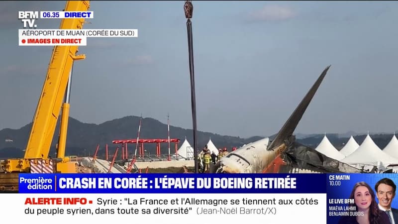 Crash en Corée du Sud: l'épave du boeing retirée