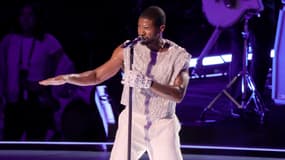 Le chanteur Usher lors de son concert de la mi-temps du Super Bowl le 11 février 2024