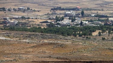 Vue d'une partie du secteur du plateau du Golan occupé par les Israéliens.