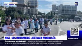 Nice: une centaine d'infirmiers libéraux ont manifesté ce mardi pour réclamer des revalorisations