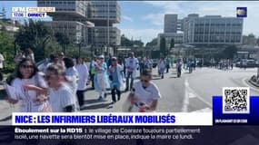 Nice: une centaine d'infirmiers libéraux ont manifesté ce mardi pour réclamer des revalorisations