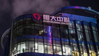 Le bâtiment "Evergrande Center" à Shanghai, en Chine, le 9 octobre 2021 (photo d'illustration).