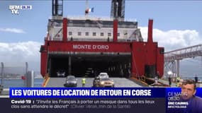 Les voitures de location de retour en Corse