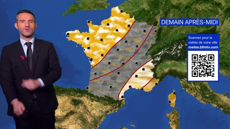 Une perturbation traverse le pays d'ouest en est et stationnera une bonne partie du week-end