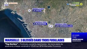 Marseille: trois blessés après trois fusillades distinctes dans les quartiers Nord