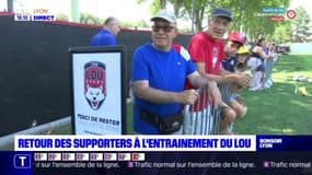 Retour des supporters à l'entrainement du LOU