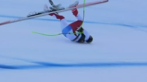 Marc Gisin victime d'une terrible chute