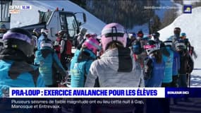 Pra-Loup: exercice avalanche pour des élèves de Barcelonnette  