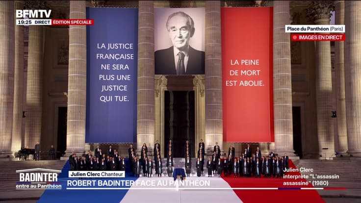 Panthéonisation de Robert Badinter: Julien Clerc interprète "L'assassin assassiné"