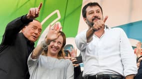 Silvio Berlusconi, Silvio Berlusconi et Matteo Salvini, à Rome le 19 octobre 2019.