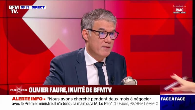 Olivier Faure (PS) estime que le gouvernement de Michel Barnier 