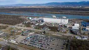 Les deux réacteurs de l'ancienne centrale nucléaire de Fessenheim dans le Haut-Rhin, le  21 février 2020