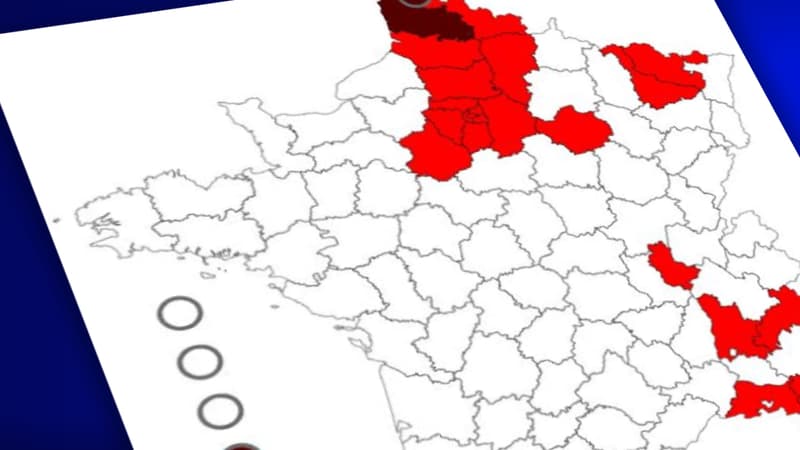 La carte des 23 départements sous surveillance renforcée