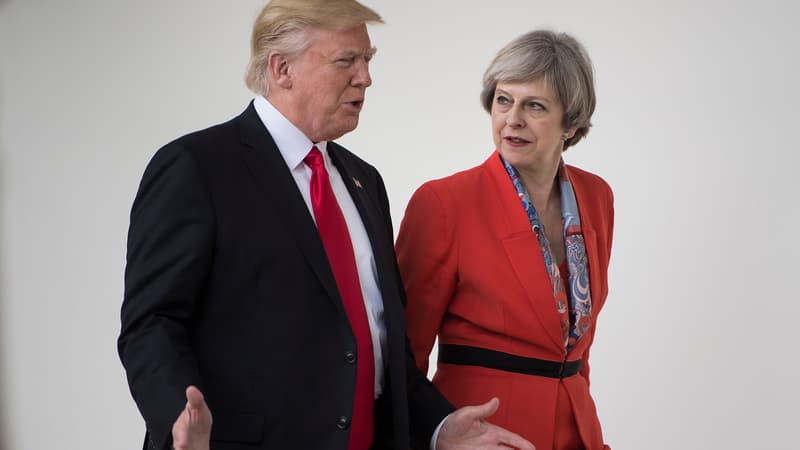 Donald Trump et Theresa May à la Maison Blanche, le 27 janvier 2017.