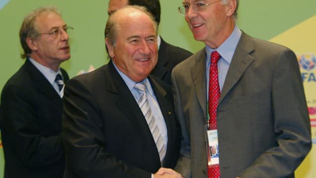 Sepp Blatter et Franz Beckenbauer en 2003