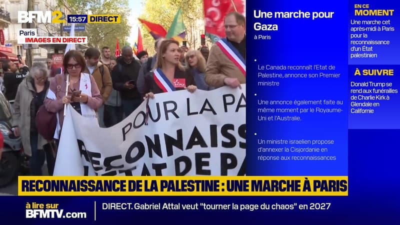 Reconnaissance de l'État de Palestine: les manifestants défilent à Paris